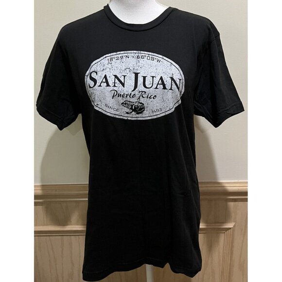 San Juan Puerto Rico T-Shirt ~ Size Medium ~ Black - Picture 1 of 4
